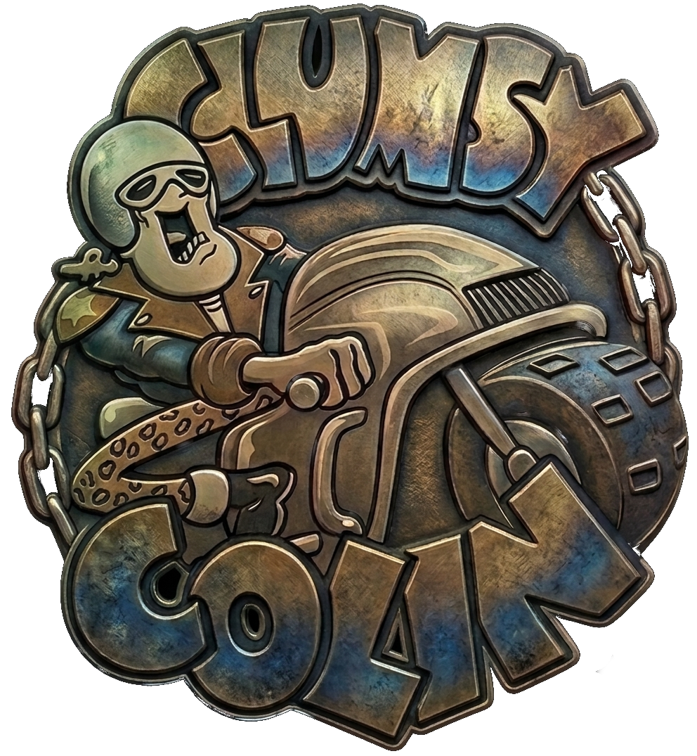 Clumsy Colin Metal Logo